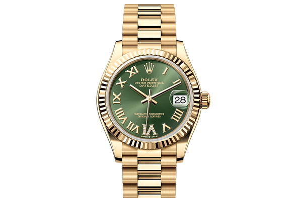 Datejust 31, Oyster, 31 mm, yellow gold Front Facing