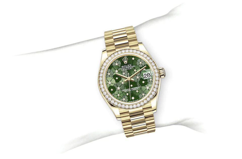 Rolex Datejust 31 in Yellow Gold and Diamonds - M278288RBR-0038 at Fink's Jewelers