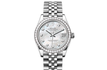 Datejust 31, Oyster, 31 mm, Oystersteel, white gold and diamonds Front Facing