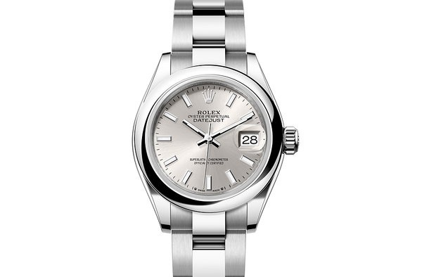 Lady-Datejust, Oyster, 28 mm, Oystersteel Front Facing