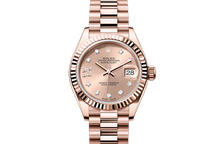 Load image into Gallery viewer, Lady-Datejust, Oyster, 28 mm, Everose gold Front Facing