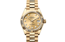 Lady-Datejust, Oyster, 28 mm, yellow gold Front Facing
