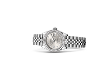 Load image into Gallery viewer, Lady-Datejust, Oyster, 28 mm, Oystersteel, white gold and diamonds Laying Down