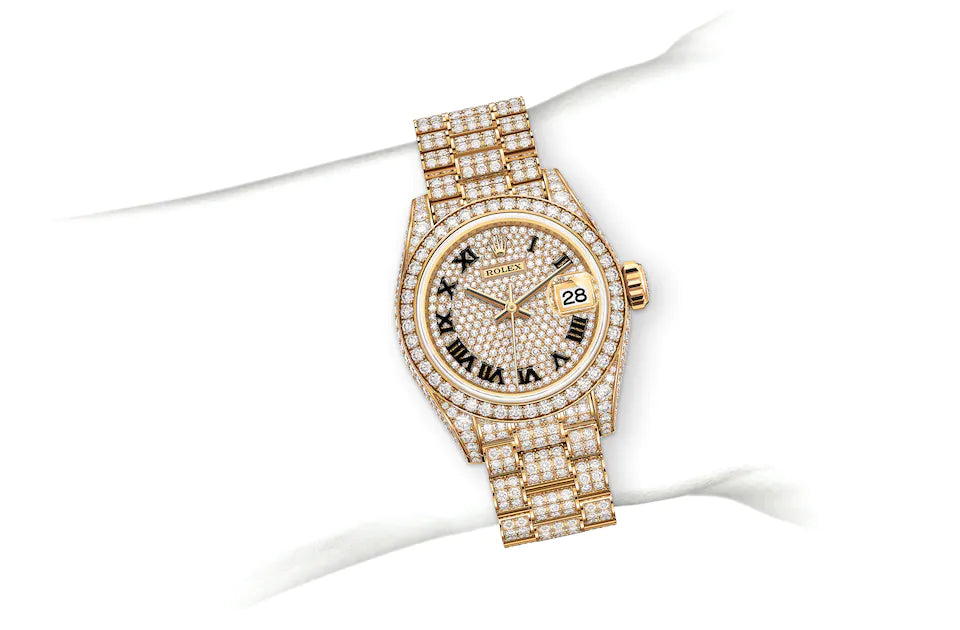 Rolex Lady-Datejust in Yellow Gold and Diamonds - M279458RBR-0001 at Fink's Jewelers