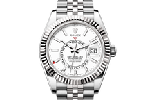 Load image into Gallery viewer, Sky-Dweller, Oyster, 42 mm, Oystersteel and white gold Front Facing