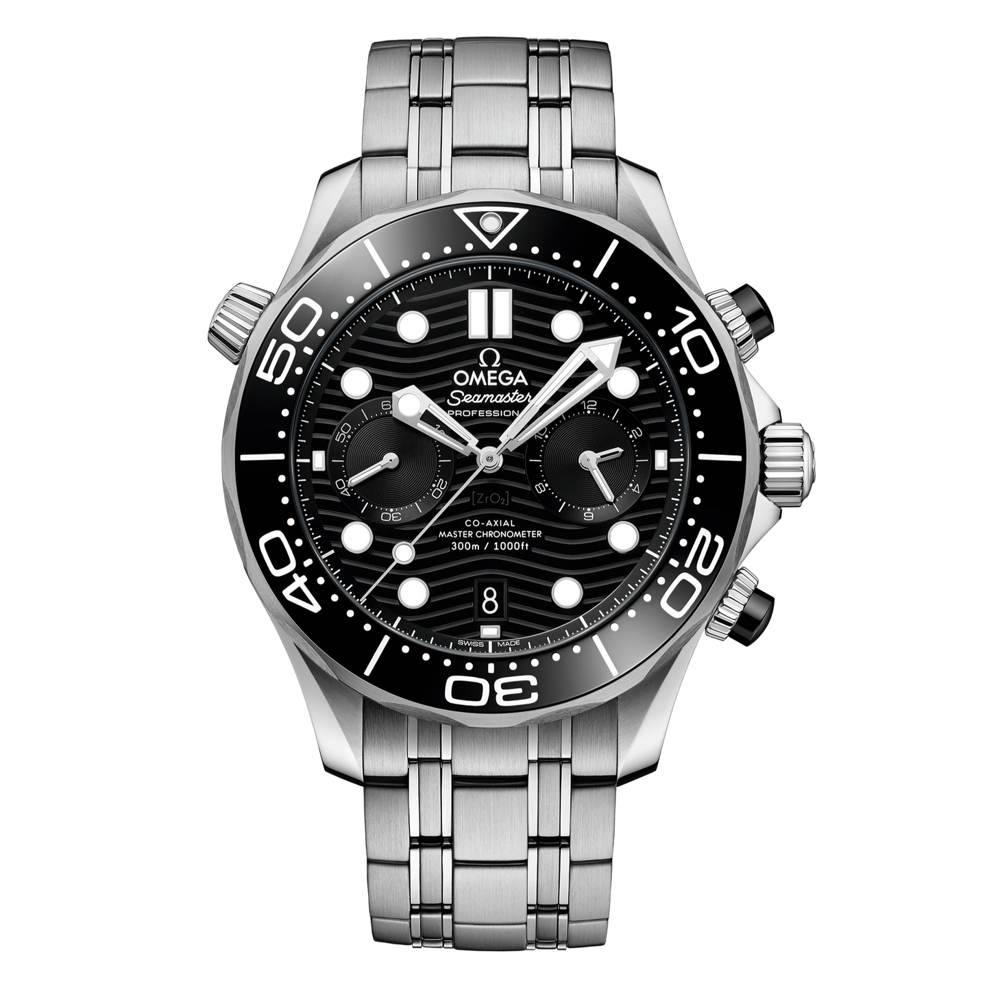 OMEGA Seamaster Diver 300m Co-Axial Master Chronometer Chronograph 44mm, Steel on steel