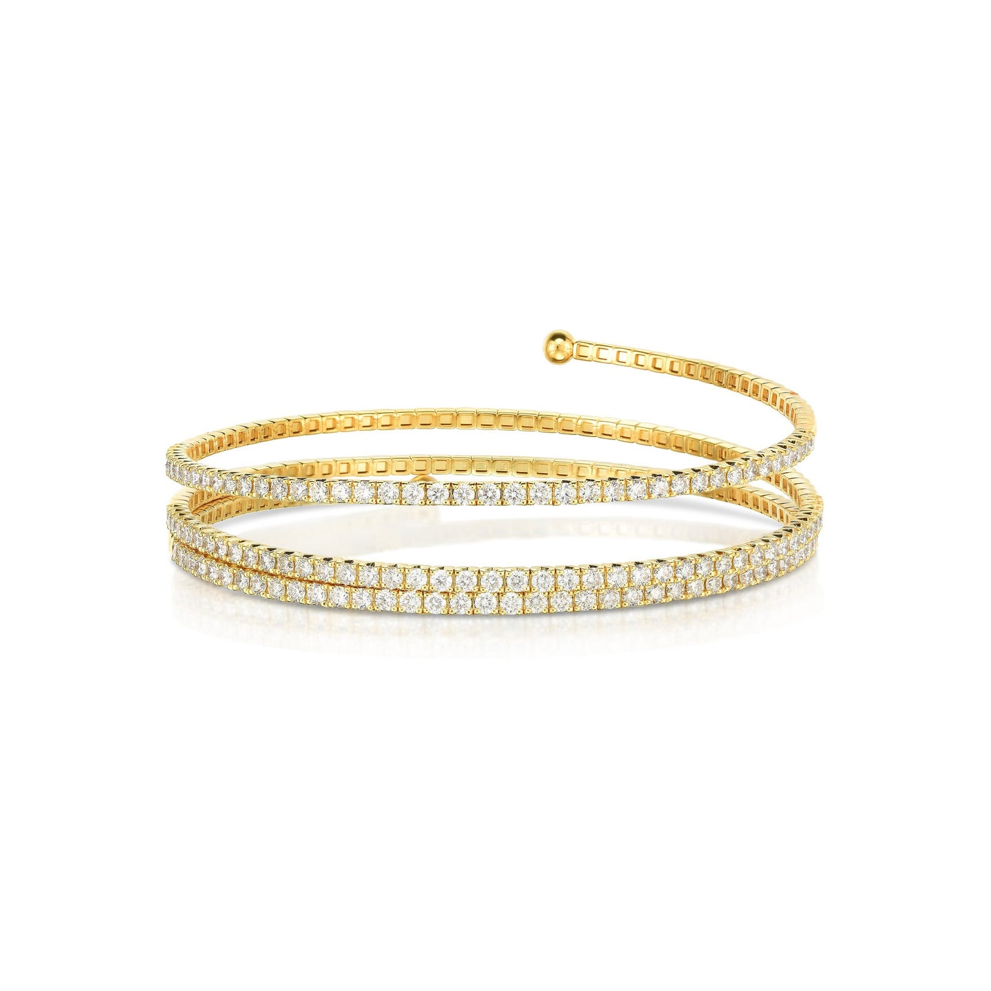 Sabel Collection 14K Yellow Gold Three Row Coil Bracelet