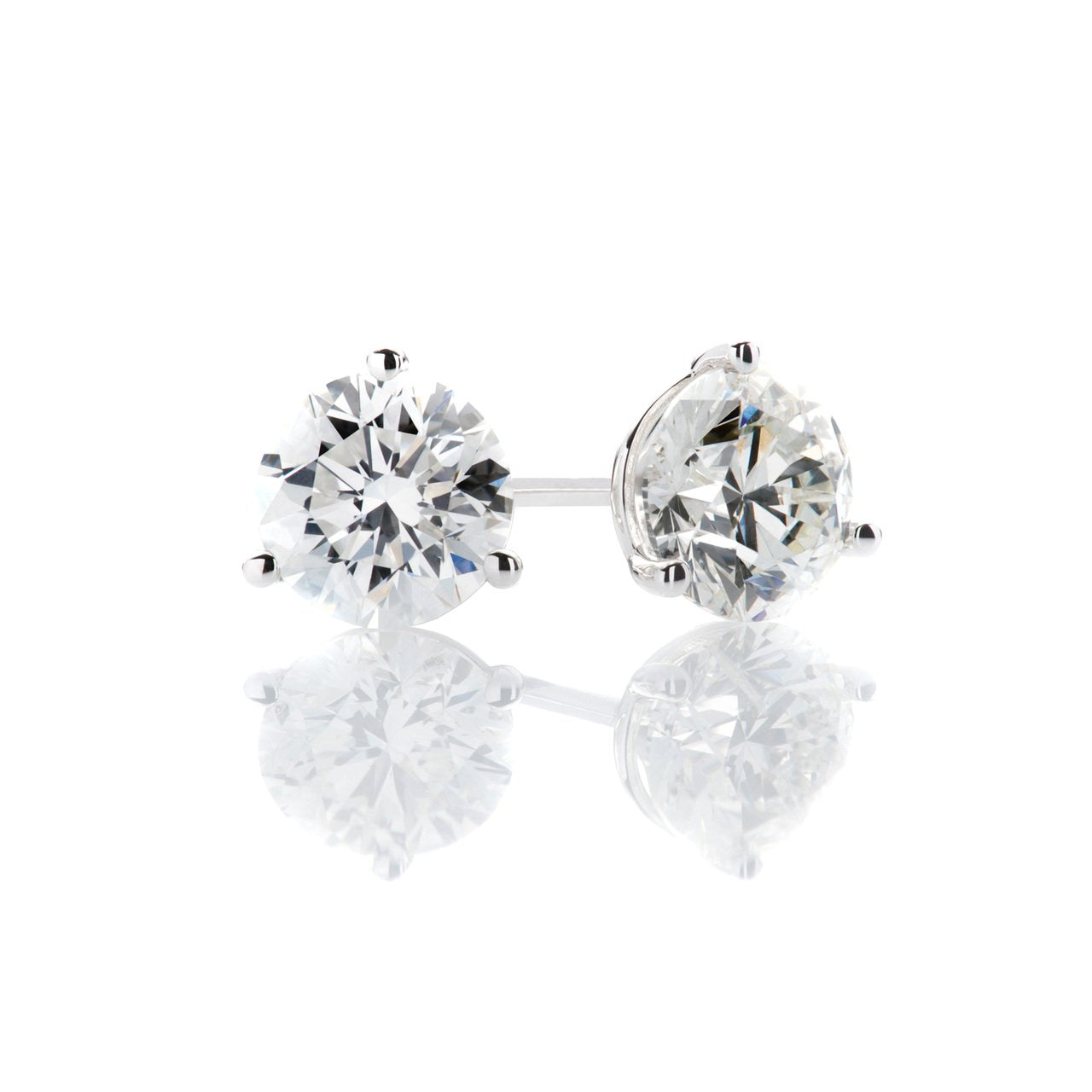 Sabel Collection Round Cut Diamond Studs .10-1.09cttw