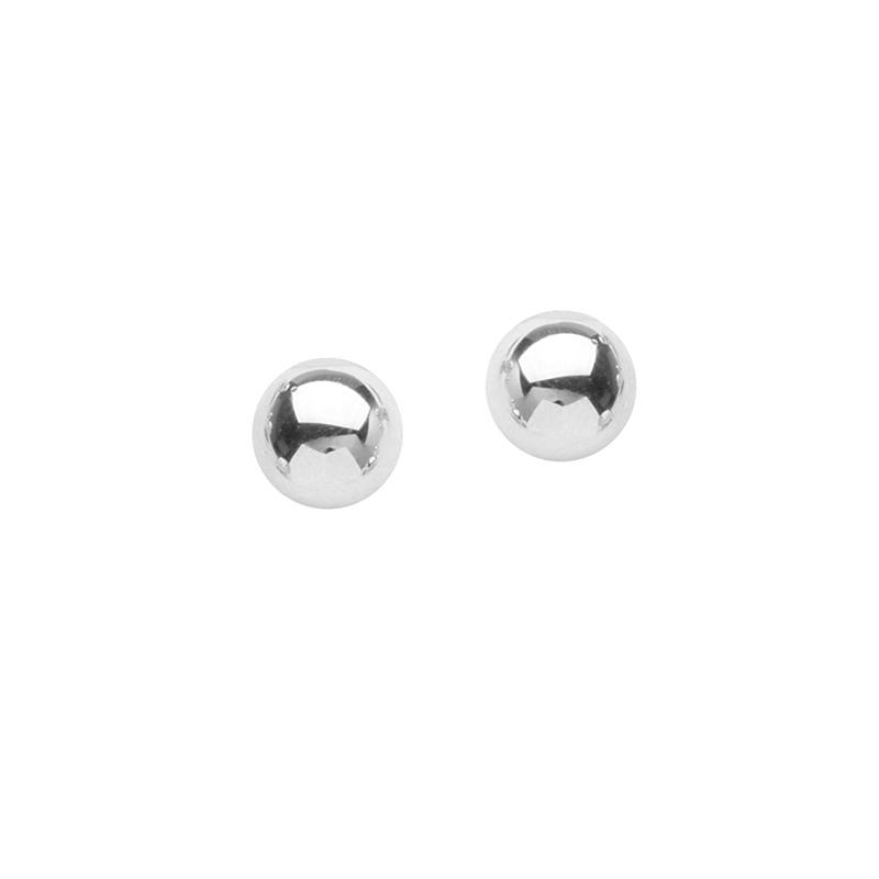 Sabel Everyday Collection 14K White Gold Ball Stud Earrings