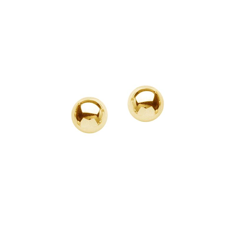 14K Yellow Gold Ball Stud Earrings 3mm 14k Yellow Gold 4mm Ball Earrings