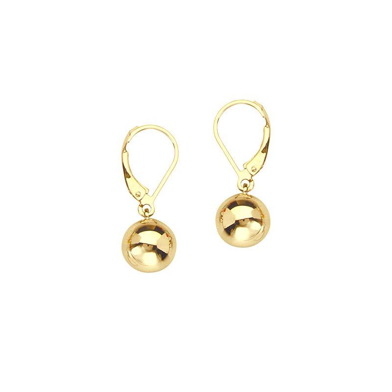 Gold ball earrings dangle deals