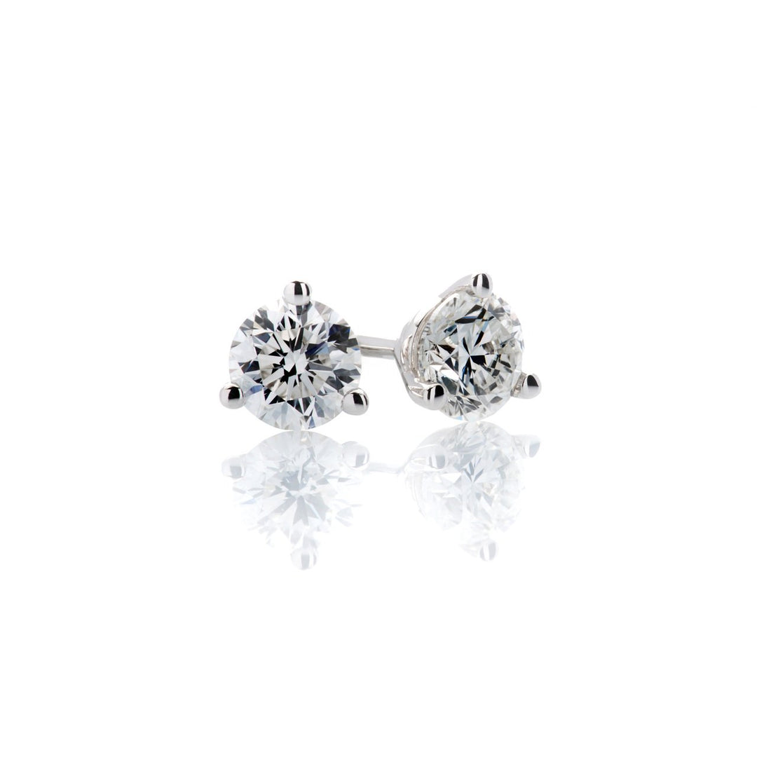 Round Cut .10.12cttw Diamond Studs Fink's Jewelers