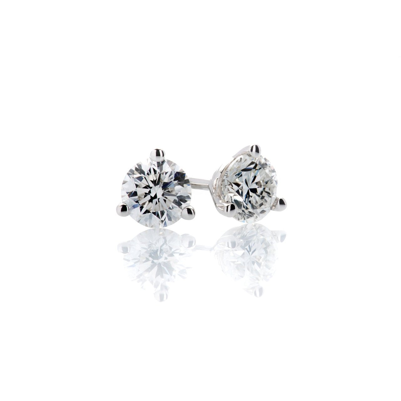 Sabel Collection Round Cut Diamond Studs .10-1.09cttw