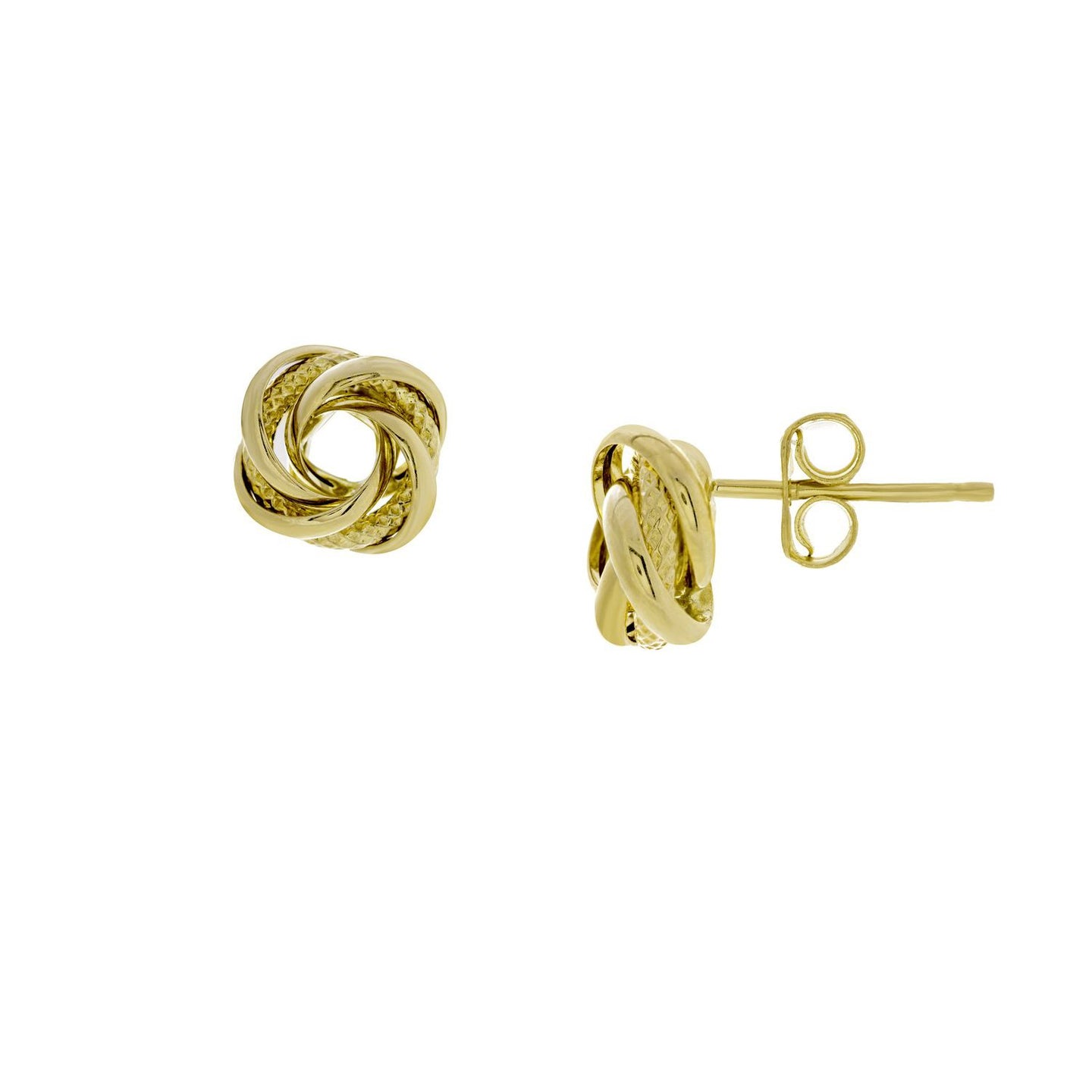 Sabel Everyday Collection 14K Yellow Gold Love Knot Stud Earrings