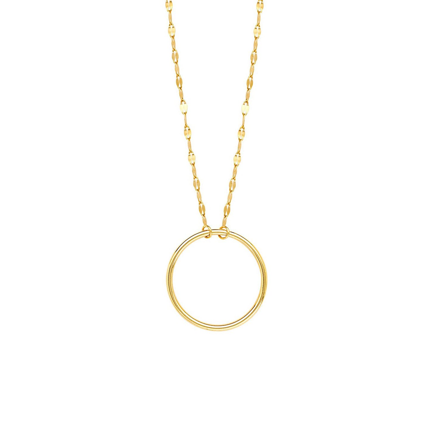Sabel Everyday Collection 14K Yellow Gold Circle Pendant Necklace