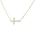 Load image into Gallery viewer, Sabel Everyday Collection 14K Yellow Gold Sideways Cross Necklace