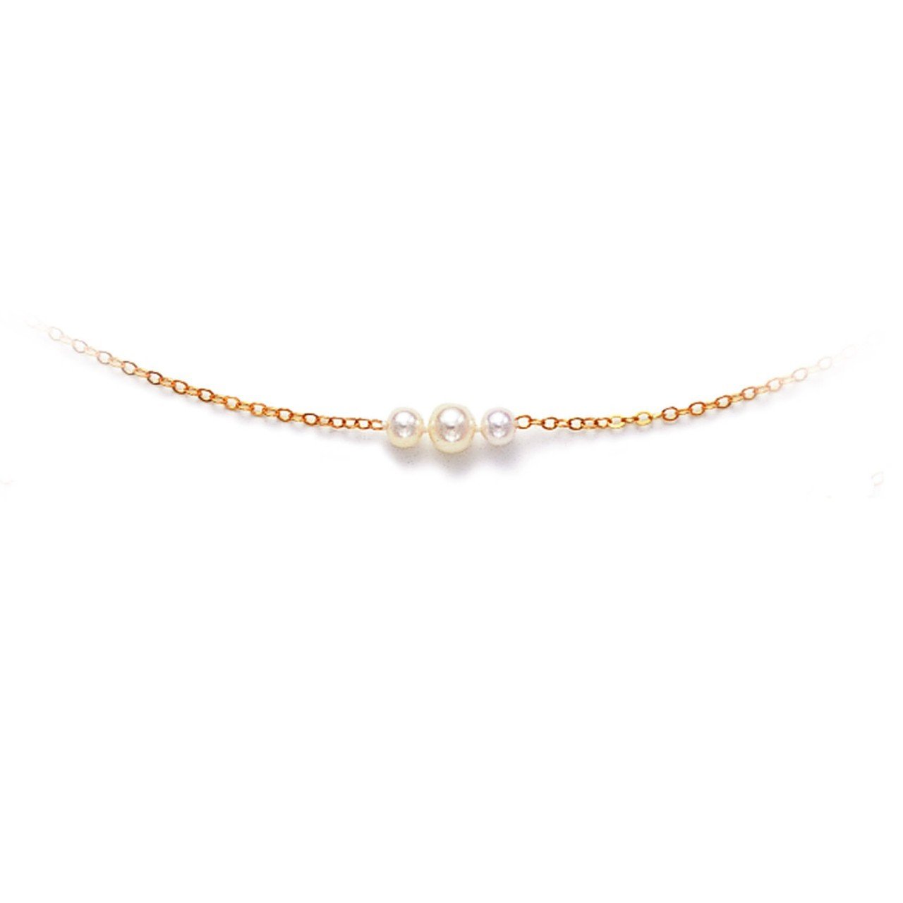 Princesse Pearl Cultured Starter Necklace in Three Pearls