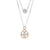 Load image into Gallery viewer, Sabel Collection 14K White and Rose Gold Diamond Double Pendant Necklace