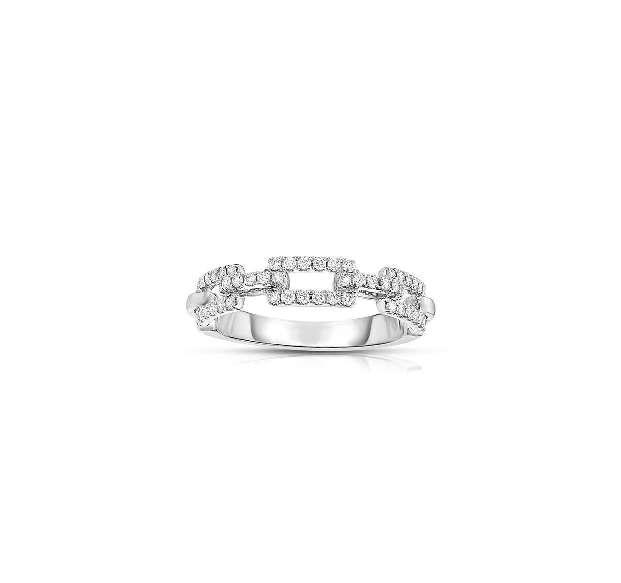 Sabel Collection 14K White Gold Diamond Link Ring