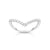 Diamond &quot;V&quot; Ring in 14K White Gold