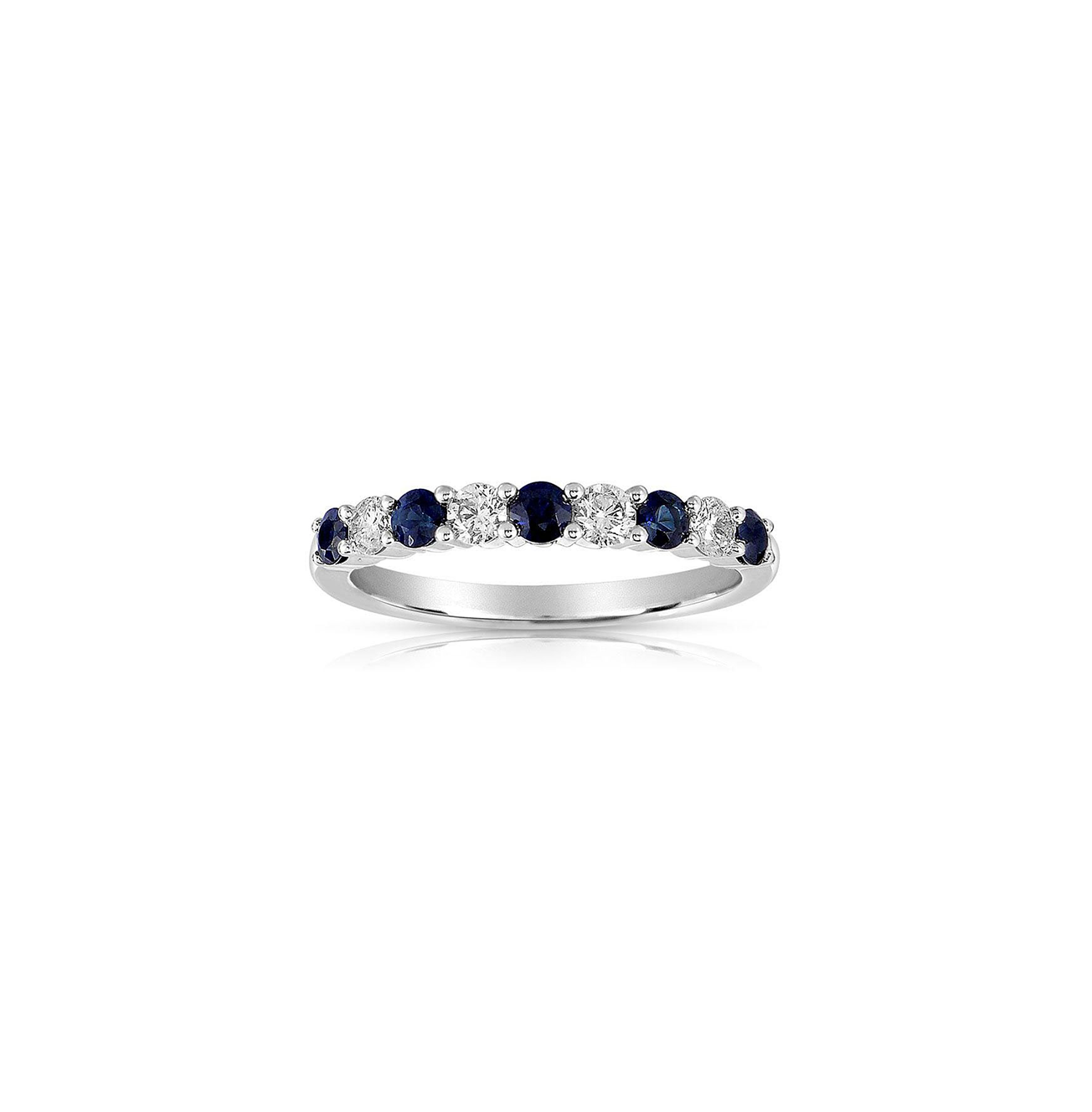 Sabel Collection 14K White Gold Sapphire and Diamond Ring