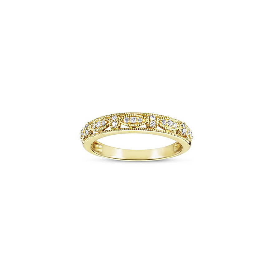 Sabel Collection 14K Yellow Gold Diamond Ring with Marquise Shape Accents