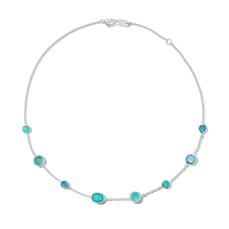 IPPOLITA Rock Candy Sterling Silver Mini Station Necklace in Waterfall