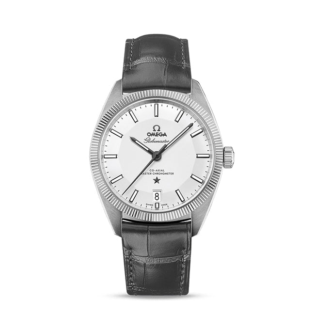 Omega Constellation Globemaster Co-Axial Master Chronometer 39mm with Grey Leather Strap