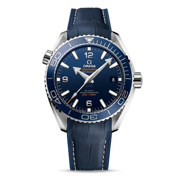 OMEGA Seamaster Planet Ocean 600M OMEGA Co-Axial Master Chronometer 43.5mm with Blue Leather Strap