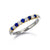 Suwa Platinum and 18K Yellow Gold Prong Set Sapphire and Diamond Ring