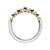 Suwa Platinum and 18K Yellow Gold Prong Set Sapphire and Diamond Ring