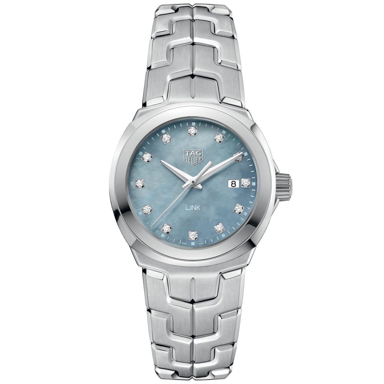 TAG Heuer Ladies' Link Grey Mother-of-Pearl Diamond Dial Watch