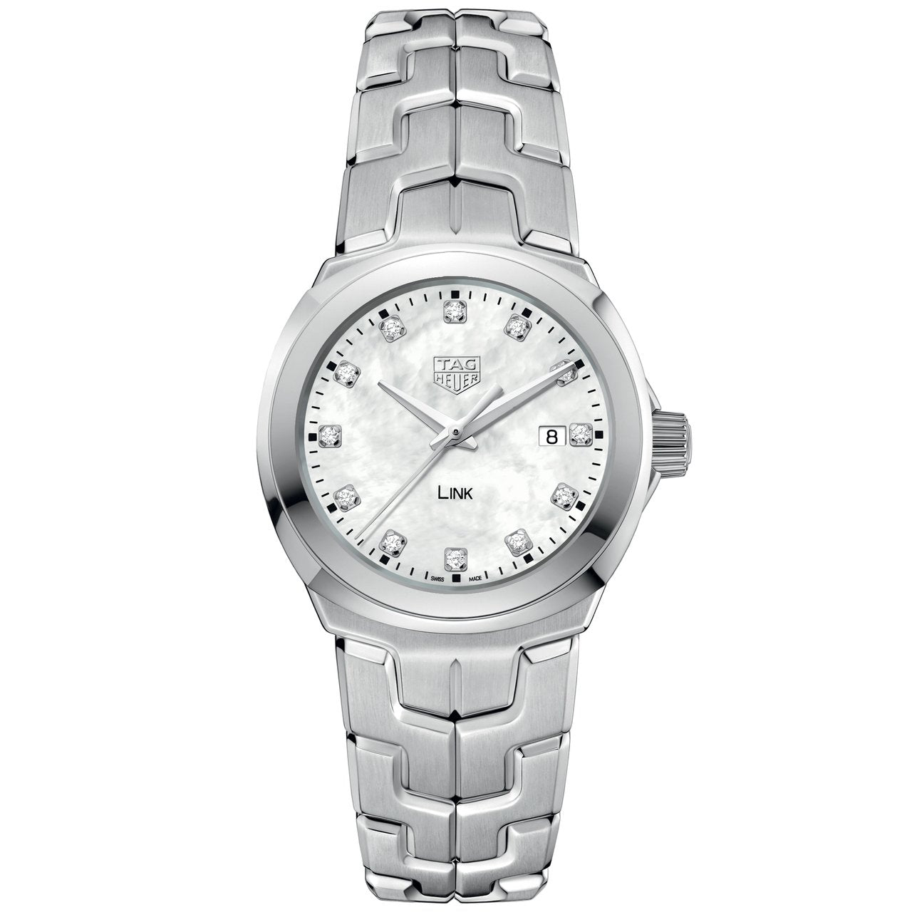 TAG Heuer Ladies' Link White Mother-of-Pearl Diamond Dial Watch