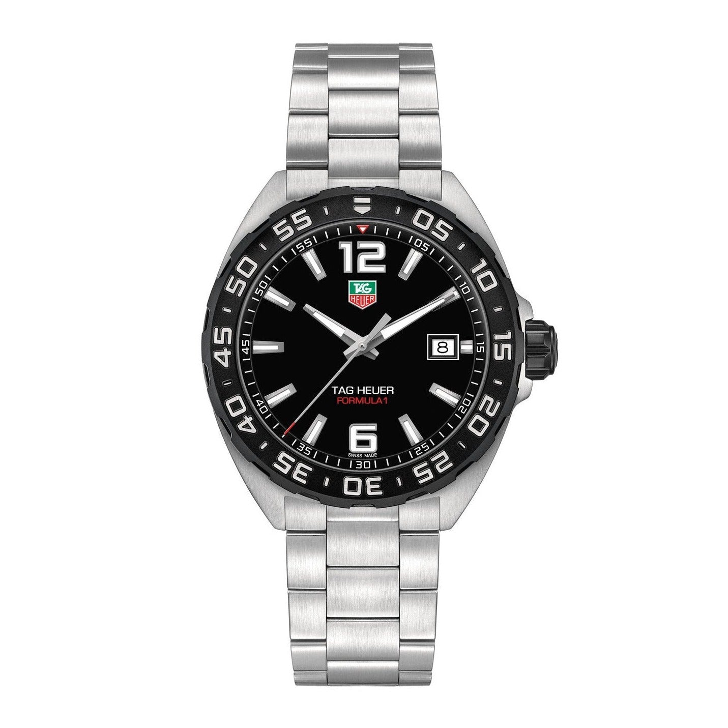 TAG Heuer Formula 1 Men's Stainless Steel Watch with Black Dial and Black Bezel