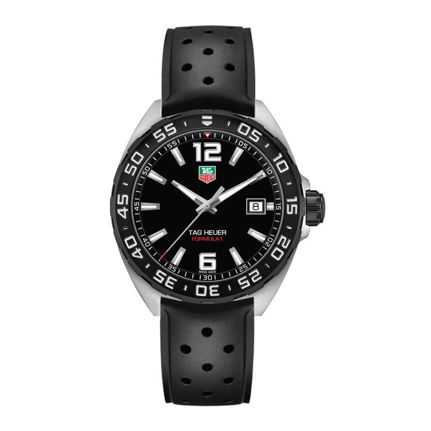 Tag heuer formula 1 men's chronograph black strap watch shop