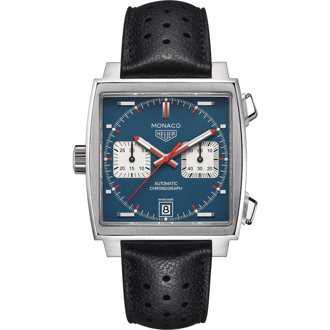 TAG Heuer Men s Monaco Leather Strap Watch Fink s