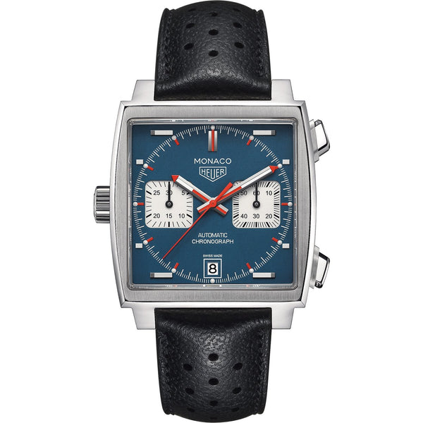 モナコ「monaco」 TAG Heuer Men's Monaco Leather Strap Watch | Fink's