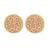 Fink&#39;s 20mm Classic Recessed Monogram Stud Earrings in 14k Rose Gold Plated Sterling