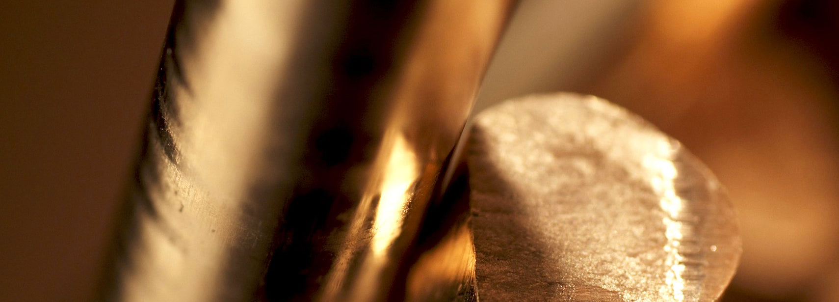 Close up of gold metal